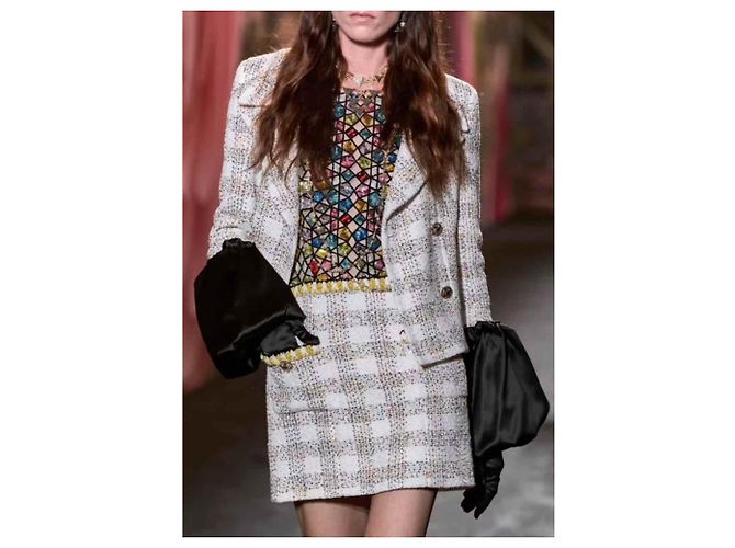 Chanel Tweed Rock Mehrfarbig Größe 38 Mehrfarben - Ansicht 6