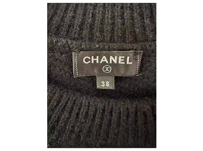 Chanel Strickwaren aus schwarzem Kaschmir - Ansicht 4