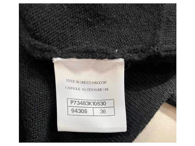 Chanel Strickwaren aus schwarzem Kaschmir - Ansicht 3