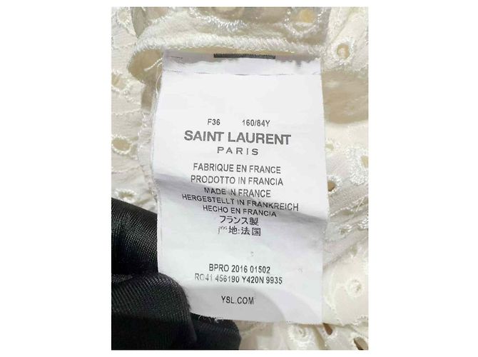 Autre Marque Saint Laurent Kleider Weiß - Ansicht 6