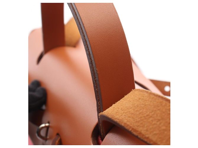Hermès Herbag Zip PM 2-Way Handtasche Braun Pink - Ansicht 10