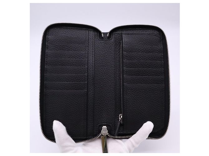 Portafoglio in pelle con zip e logo GUCCI Nero - vista 11