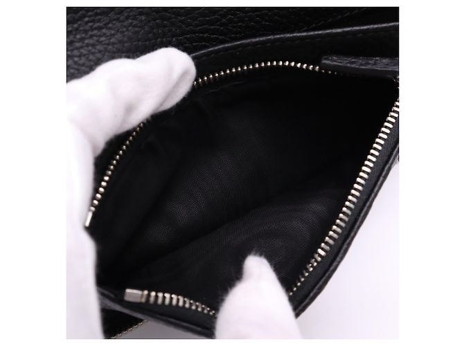 Portafoglio in pelle con zip e logo GUCCI Nero - vista 14