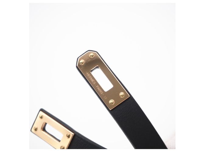 Hermès Pulsera HERMES Mini Kelly Negro Dorado - vista 10