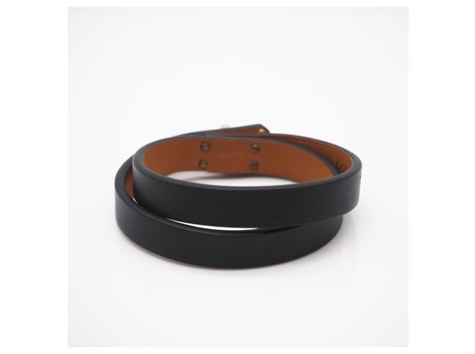 Hermès Pulsera HERMES Mini Kelly Negro Dorado - vista 3