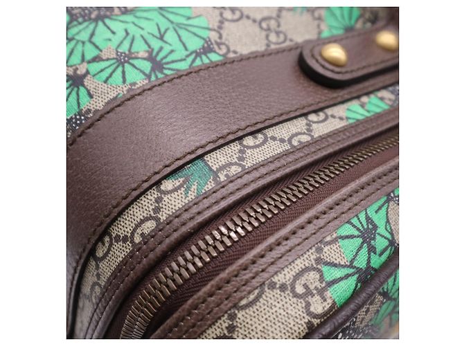 Borsa Boston Gucci GG Supreme Sherry Line Bengal Tiger Multicolore Beige - vista 12