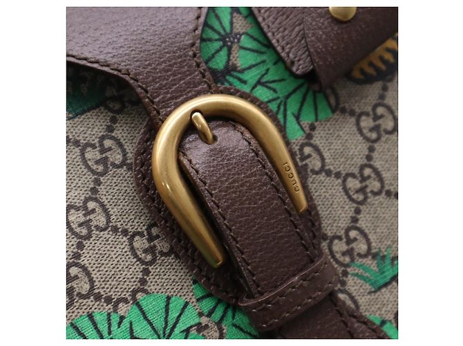 Borsa Boston Gucci GG Supreme Sherry Line Bengal Tiger Multicolore Beige - vista 14