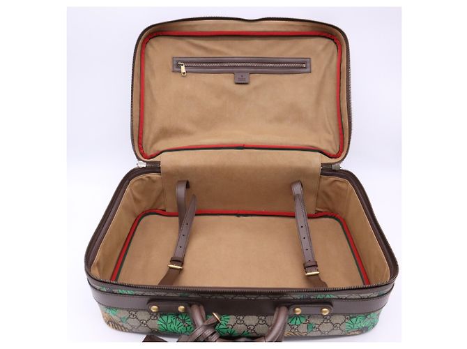 Borsa Boston Gucci GG Supreme Sherry Line Bengal Tiger Multicolore Beige - vista 16