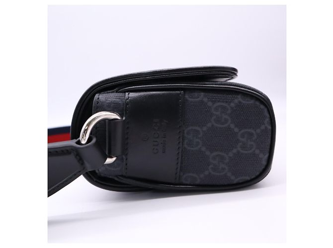 Borsa a tracolla Gucci GG Supreme Marrone Nero - vista 5
