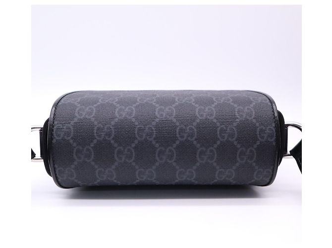 Borsa a tracolla Gucci GG Supreme Marrone Nero - vista 8
