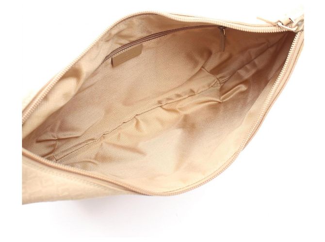 Borsa a tracolla Gucci in camoscio e pelle beige - vista 3