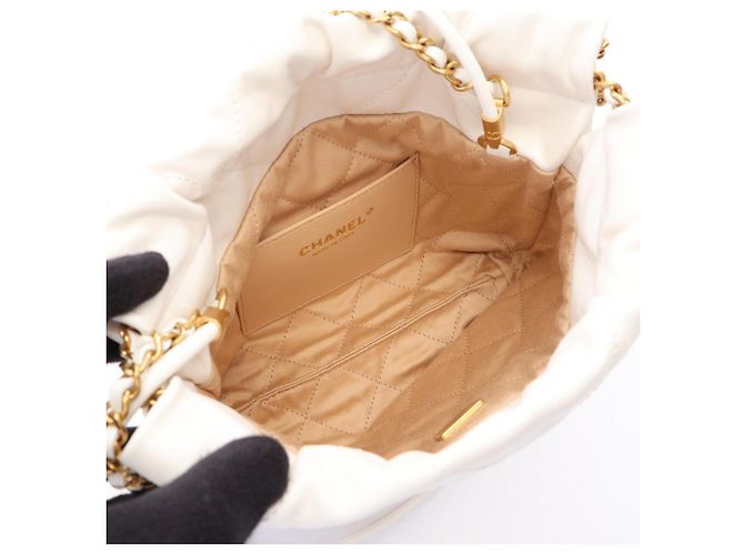 Borsa a tracolla 2-Way Chanel CHANEL 22 Mini Bianco - vista 3