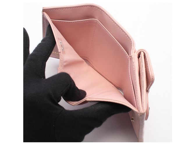 Portafoglio Tri-fold Chanel Classic Small Flap Rosa - vista 9