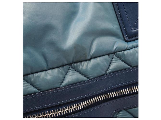 Borsa Tote Small Chanel Coco Cocoon Verde Blu navy - vista 7