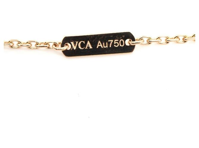 Collana Van Cleef & Arpels Vintage Alhambra in madreperla grigia Marrone D'oro - vista 3