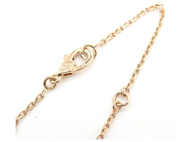 Collana Van Cleef & Arpels Vintage Alhambra in madreperla grigia Marrone D'oro - vista 4
