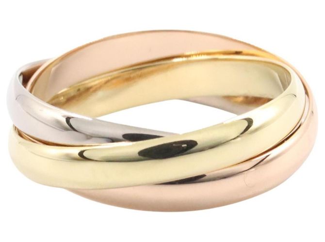 Anello Cartier Trinity in oro rosa bianco e giallo 18K D'oro - vista 2