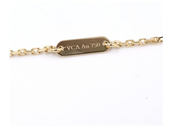 Collana Van Cleef & Arpels Vintage Alhambra in madreperla Bianco D'oro - vista 3