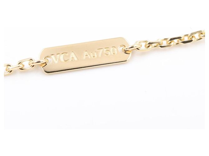 Collana Van Cleef & Arpels Vintage Alhambra in madreperla Bianco D'oro - vista 3
