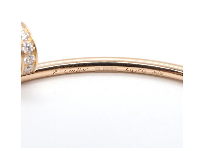 Orecchini a cerchio Cartier Juste un Clou con diamanti D'oro - vista 7