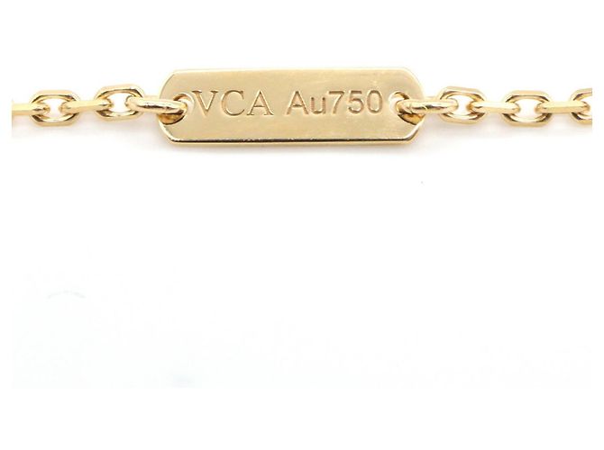 Collana Van Cleef & Arpels Vintage Alhambra in madreperla Bianco D'oro - vista 3