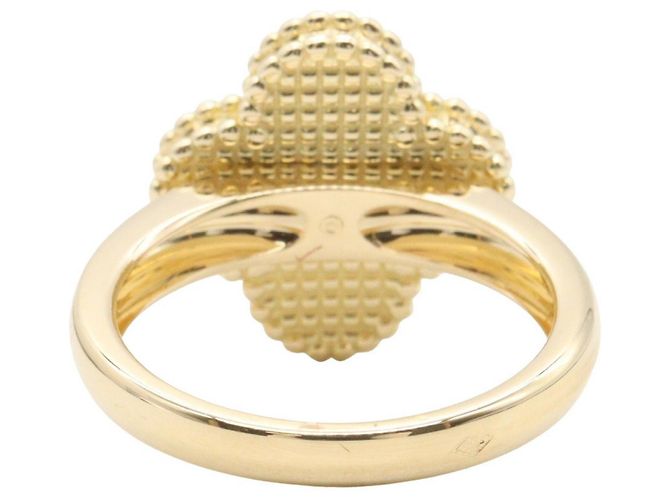 Anello Van Cleef & Arpels Vintage Alhambra Madreperla 1PD Bianco D'oro - vista 3