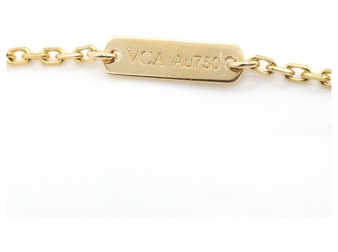 Collana Van Cleef & Arpels Vintage Alhambra in madreperla Bianco D'oro - vista 3