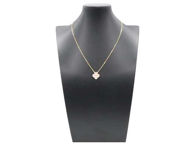 Collana Van Cleef & Arpels Vintage Alhambra in madreperla Bianco D'oro - vista 6