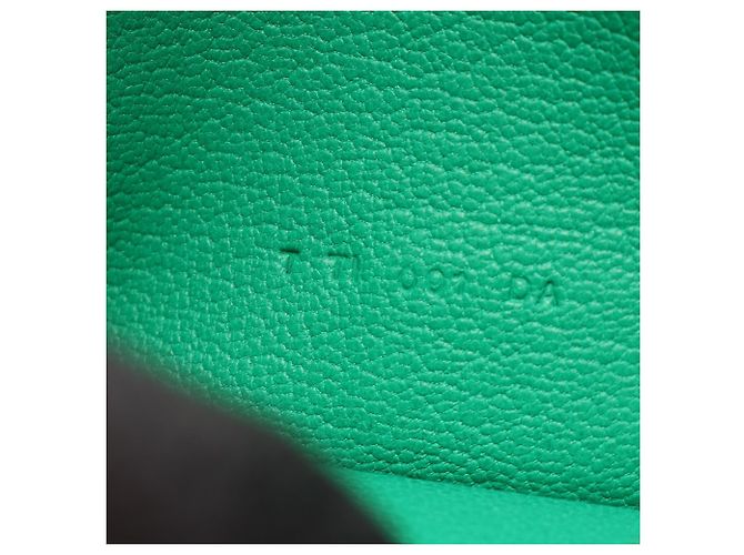 Hermès Portafoglio lungo bi-fold Hermes Bearn Soufflé Verde - vista 6
