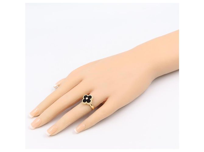 Anello Van Cleef & Arpels Vintage Alhambra in oro giallo 18K Nero D'oro - vista 8
