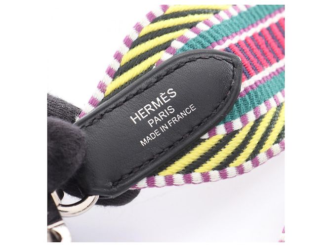Hermès Hermes Bandoulière Sangle Caval Shoulder Strap Nero Multicolore - vista 4