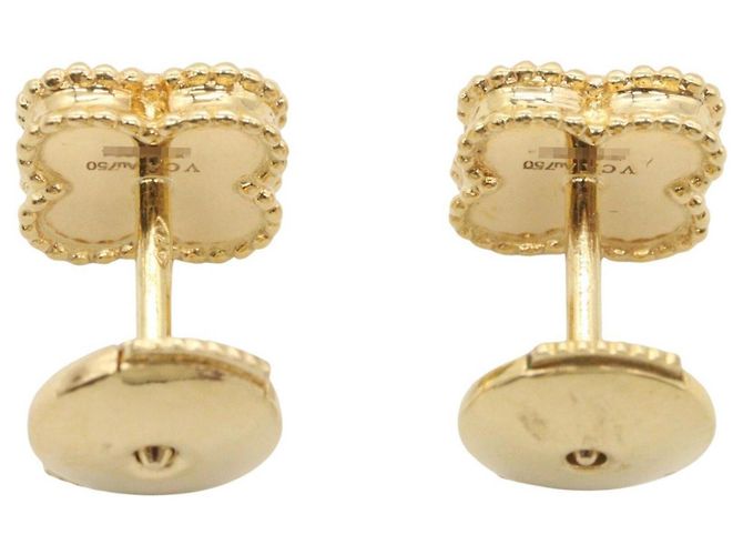 Van Cleef & Arpels Sweet Alhambra Onyx Ohrringe Schwarz Golden - Ansicht 2