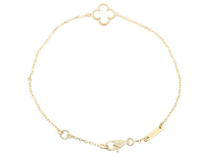 Pulsera Sweet Alhambra Van Cleef & Arpels Blanco Dorado - vista 2