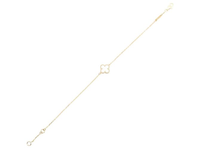 Pulsera Sweet Alhambra Van Cleef & Arpels Blanco Dorado - vista 3