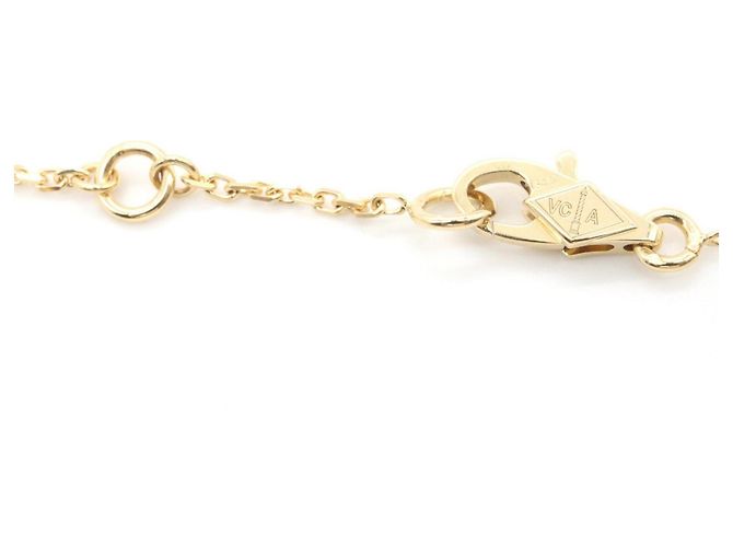 Pulsera Sweet Alhambra Van Cleef & Arpels Blanco Dorado - vista 5
