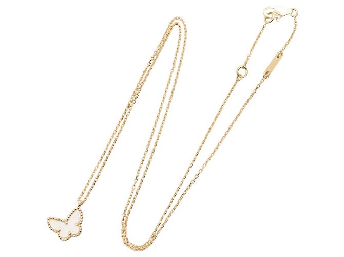Van Cleef & Arpels Sweet Papillon Halskette Weiß Golden - Ansicht 2