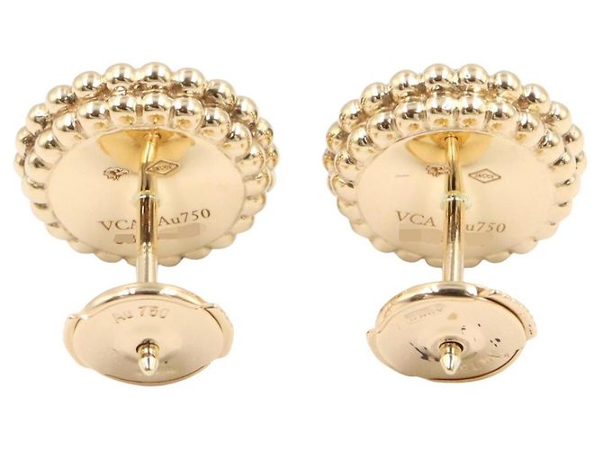 Van Cleef & Arpels Perlee Couleurs Malachite Ohrringe Golden Grün - Ansicht 2