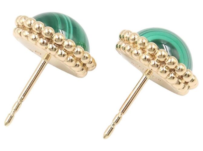 Van Cleef & Arpels Perlee Couleurs Malachite Ohrringe Golden Grün - Ansicht 3