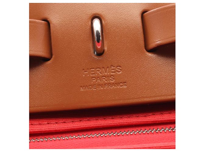 Hermès Hermes Herbag Zip PM 2-Way Handtasche Braun Pink Rot - Ansicht 4