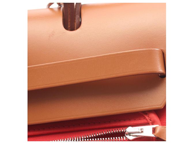 Hermès Hermes Herbag Zip PM 2-Way Handtasche Braun Pink Rot - Ansicht 7