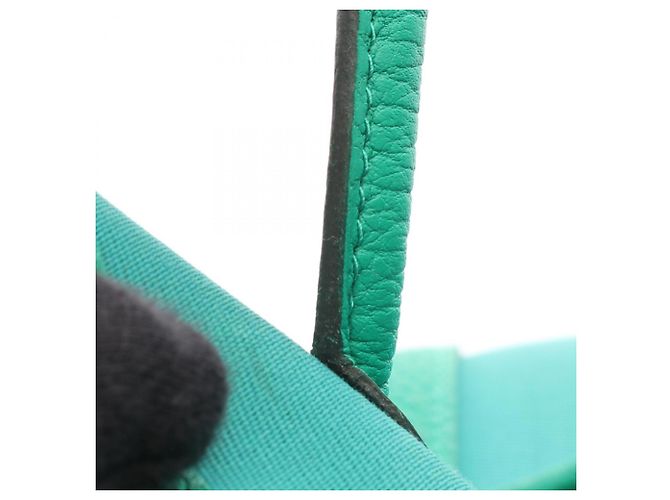Hermès Borsa Tote Hermes Garden Party TPM Verde - vista 10