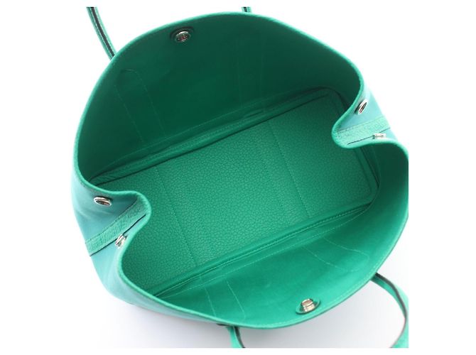 Hermès Borsa Tote Hermes Garden Party TPM Verde - vista 3