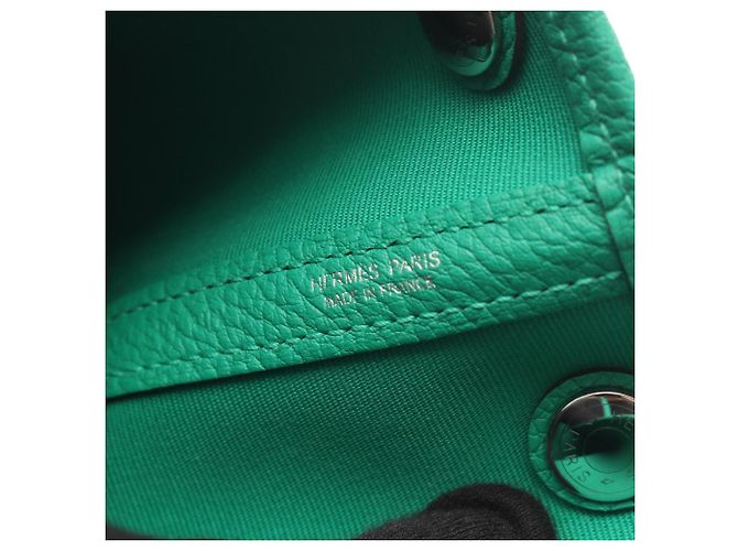 Hermès Borsa Tote Hermes Garden Party TPM Verde - vista 4