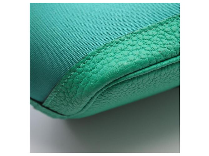 Hermès Borsa Tote Hermes Garden Party TPM Verde - vista 6