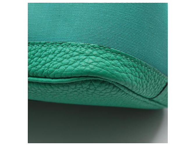 Hermès Borsa Tote Hermes Garden Party TPM Verde - vista 7