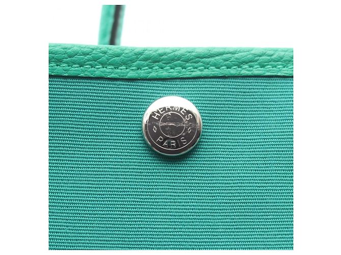 Hermès Borsa Tote Hermes Garden Party TPM Verde - vista 8