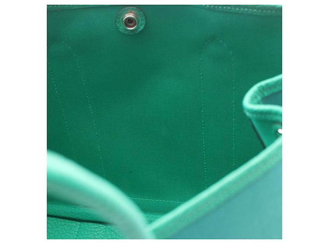 Hermès Borsa Tote Hermes Garden Party TPM Verde - vista 9