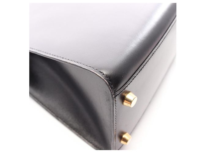 Hermès Borsa a tracolla/Borsa a mano Hermes Kelly Sport MM in vitello nero - vista 10