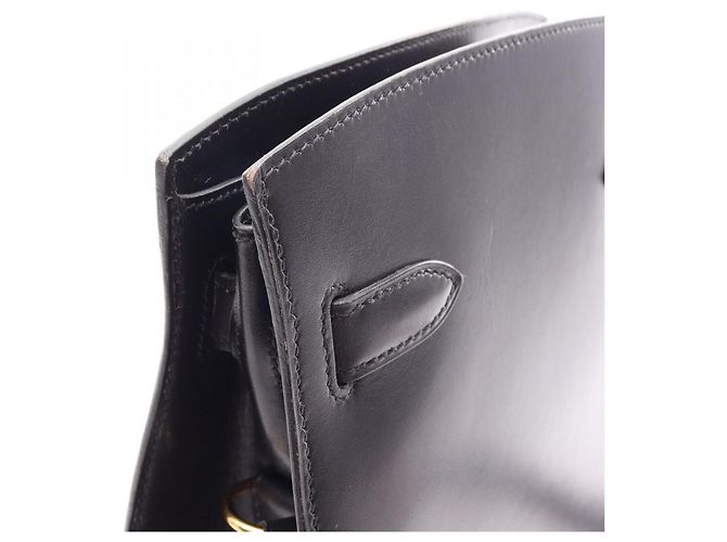 Hermès Borsa a tracolla/Borsa a mano Hermes Kelly Sport MM in vitello nero - vista 17