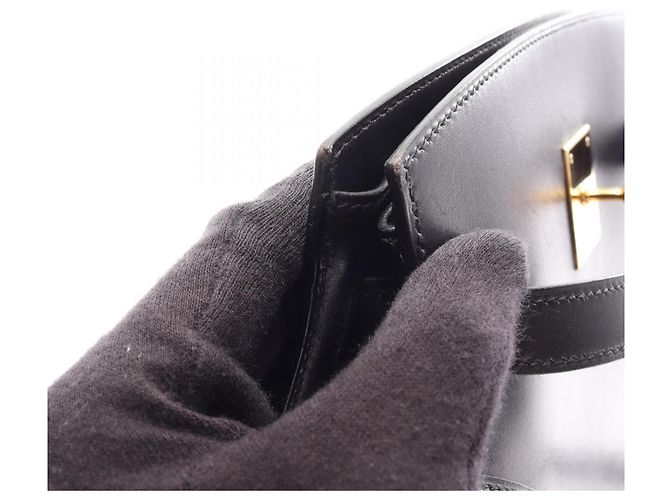 Hermès Borsa a tracolla/Borsa a mano Hermes Kelly Sport MM in vitello nero - vista 18